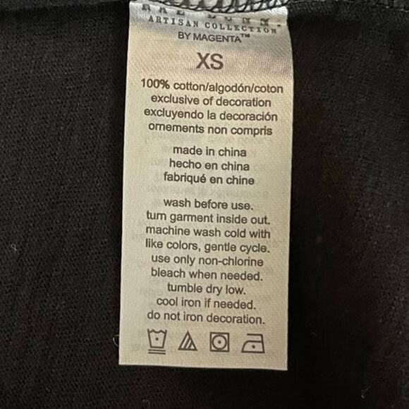 Rae Dunn Boss Lady Short Sleeves Crewneck Tee Black White‎ Size X Small New - Picture 5 of 8